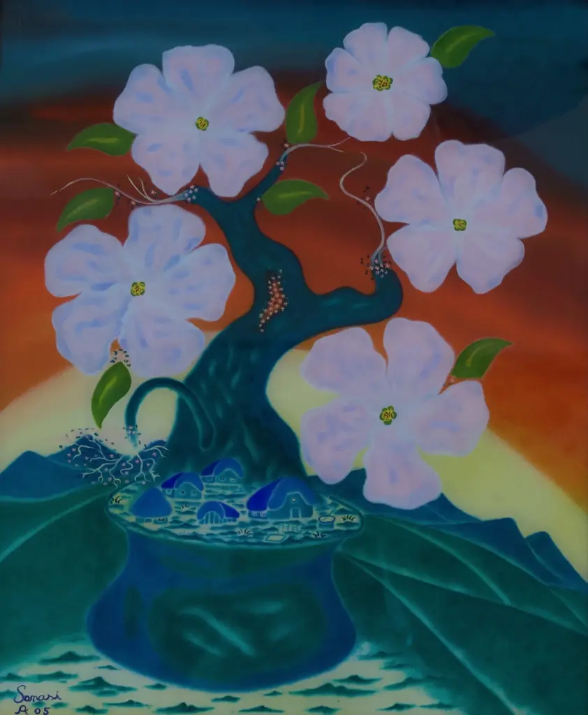 Hinterglas-Gemälde von Antonio Sanasi – Öl und Blattgold