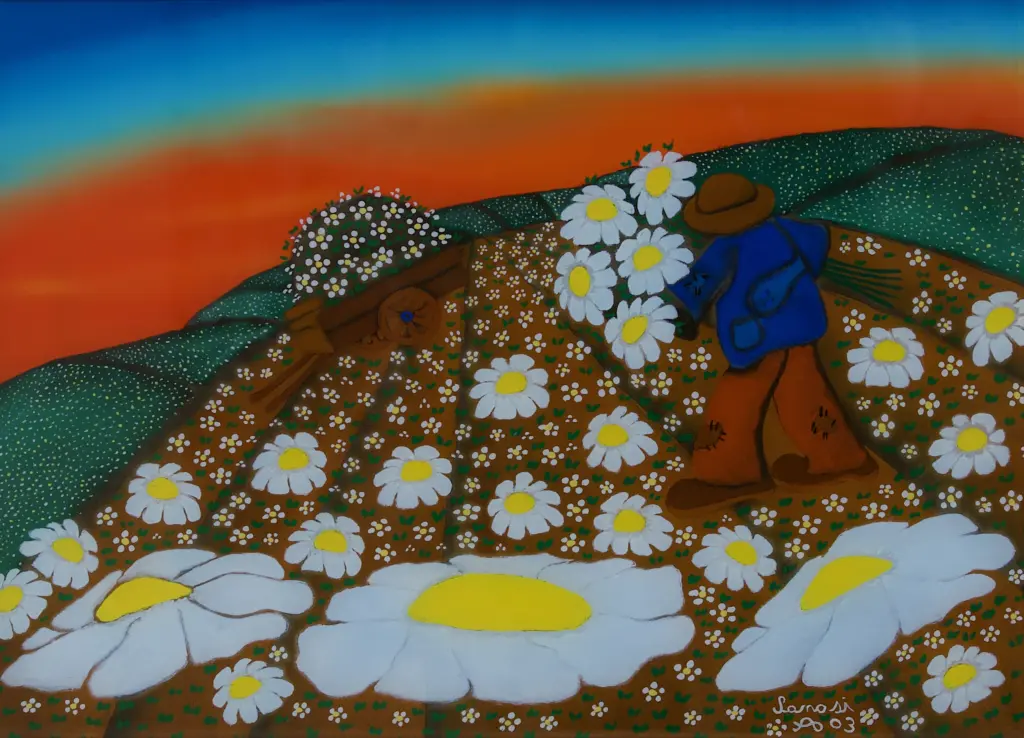 Hinterglas-Gemälde von Antonio Sanasi – Öl und Blattgold