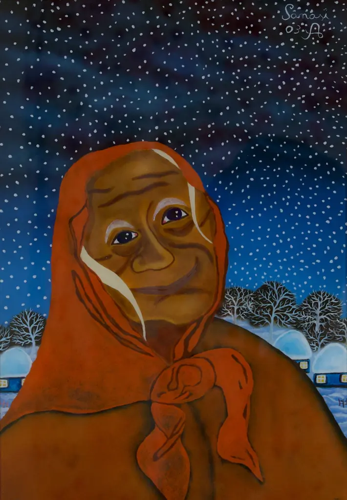 Hinterglas-Gemälde von Antonio Sanasi – Öl und Blattgold