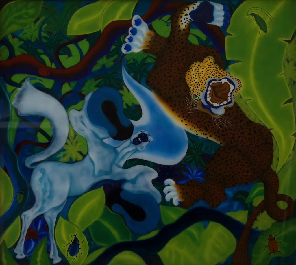 Hinterglas-Gemälde von Antonio Sanasi – Öl und Blattgold